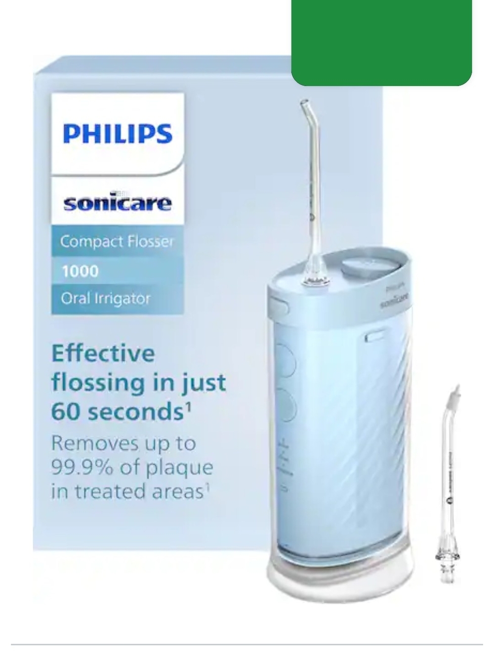 Philips Sonicare Compact Flosser 1000 - Light Blue and White